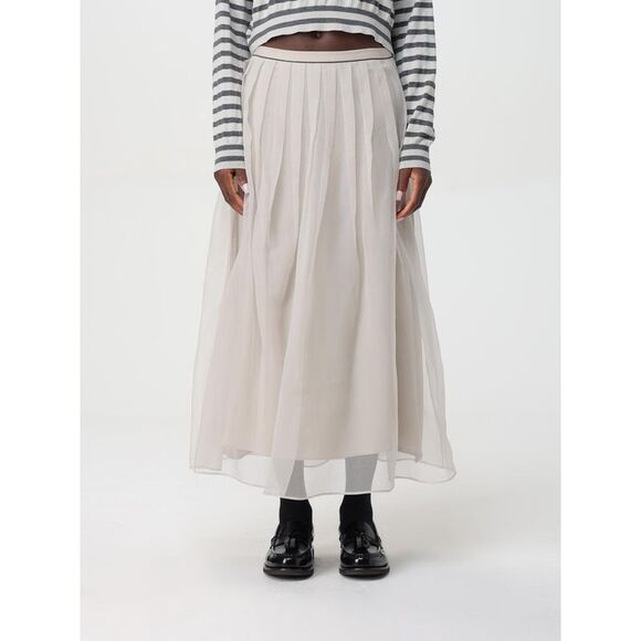 Brunello Cucinelli Skirt Woman Yellow Cream